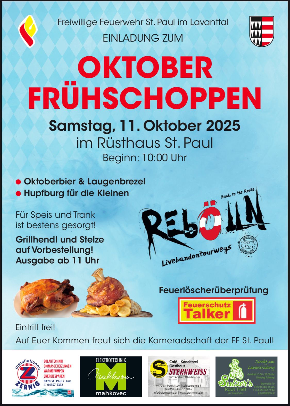 Plakat für das Oktober Frühschoppen